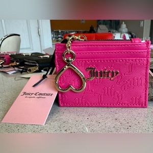 Juicy Couture Card Case ID Holder, Pink Flash Spring Fling ID Wallet NWT